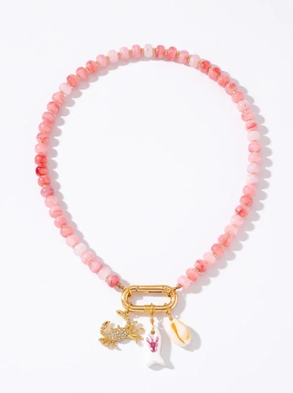 Producto - Collar Cuencas Cangrejo Rosa