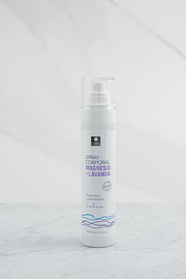 Producto - Spray Corporal Calmante Magnesio Lavanda Vegano OMS 125 Grs