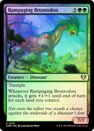 Producto - Rampaging Brontodon Foil  Commander Masters