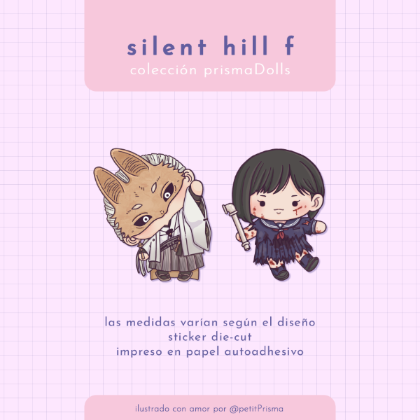 Producto - Sticker de papel "Silent Hill f" (Colección prismaDolls)