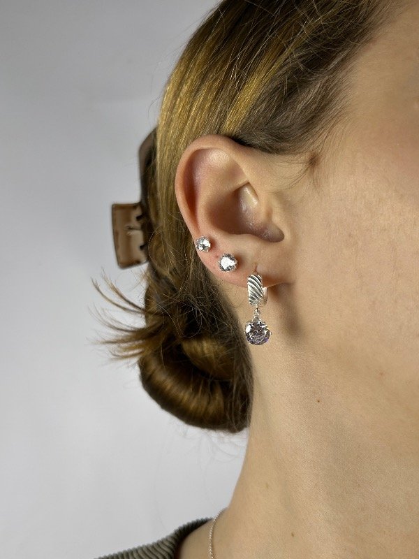 Producto - TRÍO ARGOLLAS DE PLATA CUBICS 0045
