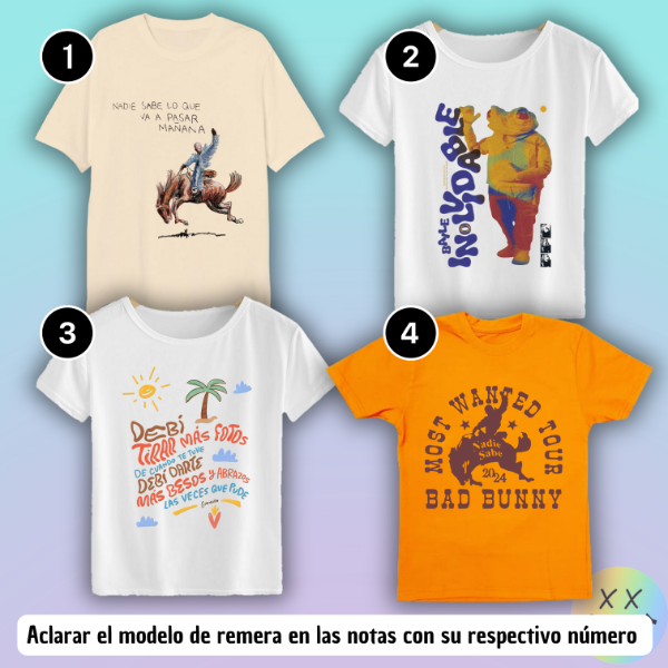 Producto - Remeras Bad Bunny #2 (varios modelos)