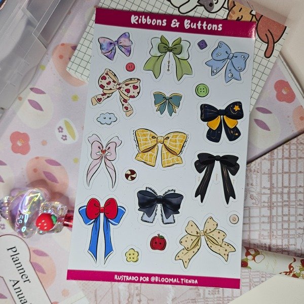 Producto - Plancha de Stickers Ribbons.