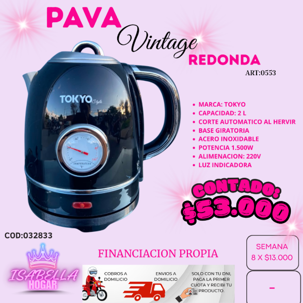 Producto - PAVA VINTAGE ELECTRICA