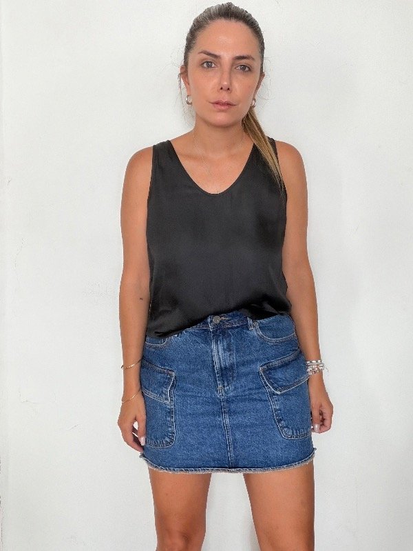 Producto - Pollera Jazmin chebar azul