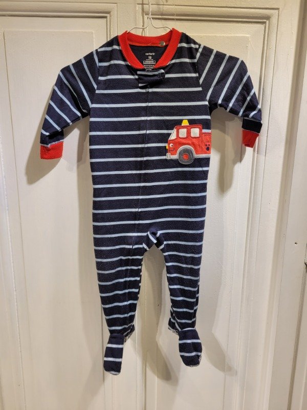 Producto - Body CARTER'S azul con rayas blancas detalles rojos Talle 18 meses - PRECIO: 25X