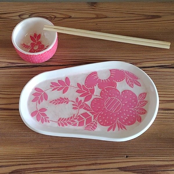 Producto - Set Sushi Gota Flor rojo - Entrega inmediata