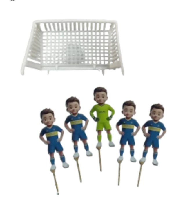 Producto - Topper boca juniors 3 MDF 5 jugadores con arco