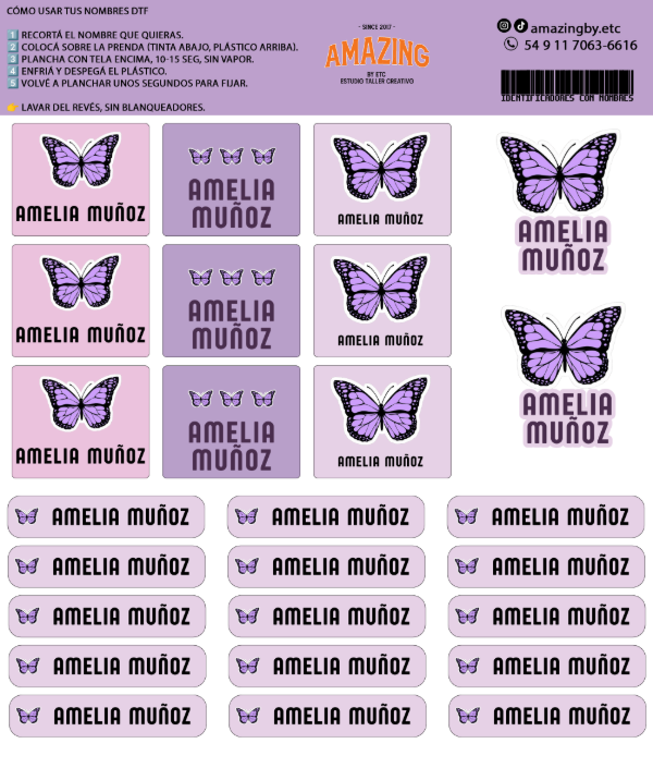 Producto - Identificadores Textiles x24 DTF - 1