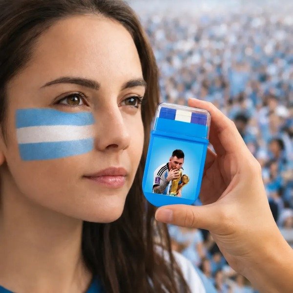 Producto - Maquillaje artístico Bandera Argentina Mundial 2026