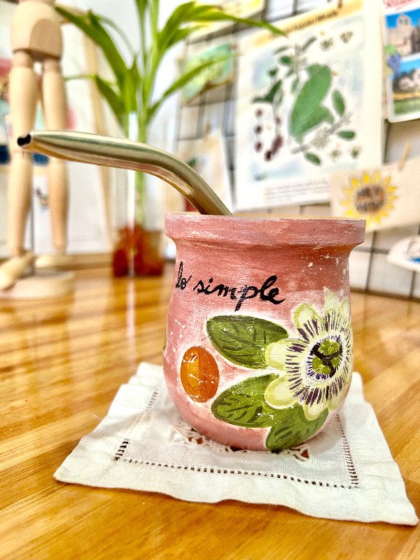 Producto - Mate de madera - Passiflora