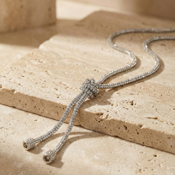 Producto - Collar Lazo Stras Tini Silver