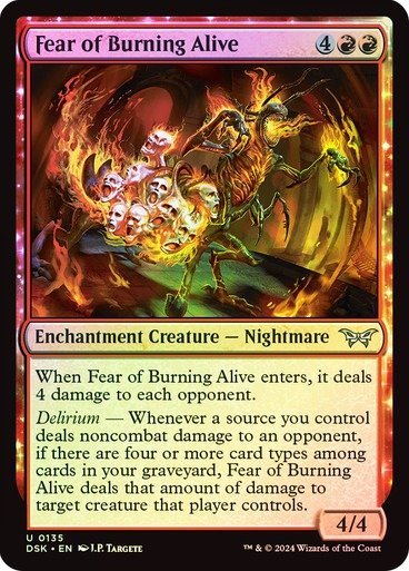 Producto - Fear of Burning Alive Foil  Duskmourn: House of Horror