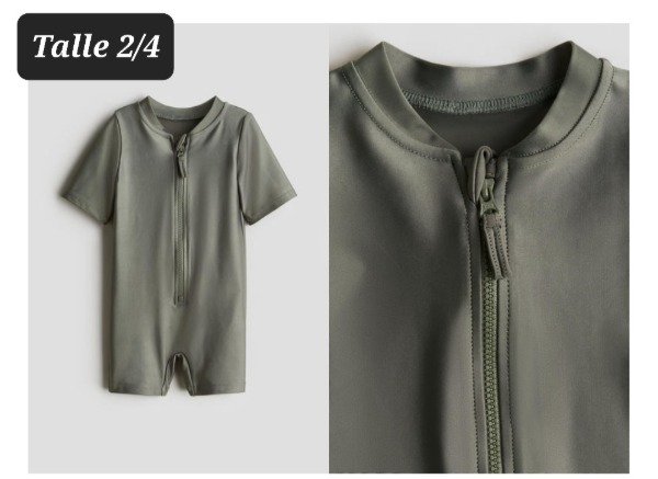 Traje de baño entero HyM talle 2/4 verde