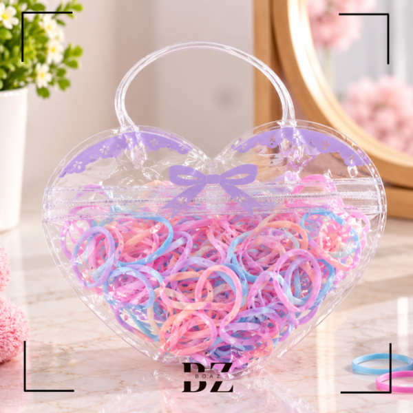 Producto - GOMITAS TER.TRENZA CARTERITA CORAZON COLOR SURTIDO - 2143-6