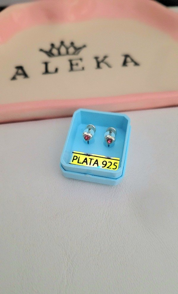 Producto - Abridor corazón chispa rosa plata 925 - 2