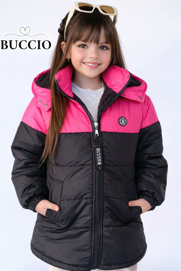 Producto - Camperón negro/fucsia