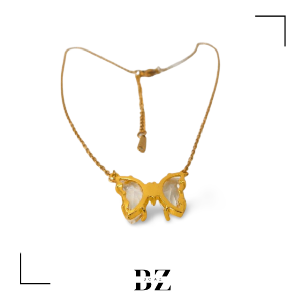 Producto - CADENA  ACERO DORADO CON DIJE MARIPOSA X CARD 1844-4