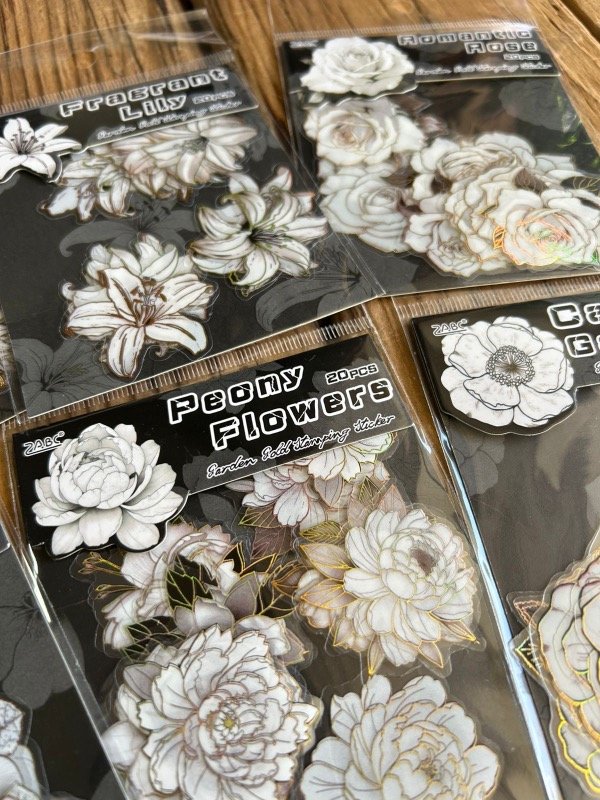 Producto - Paquetitos de Stickers Flores C/Foil