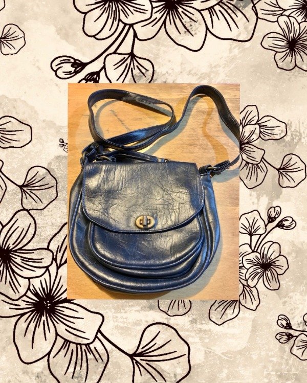 Producto - Cartera Bandolera de cuero Azul