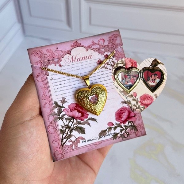 Producto - Relicario: Heart Pink Para Mamá