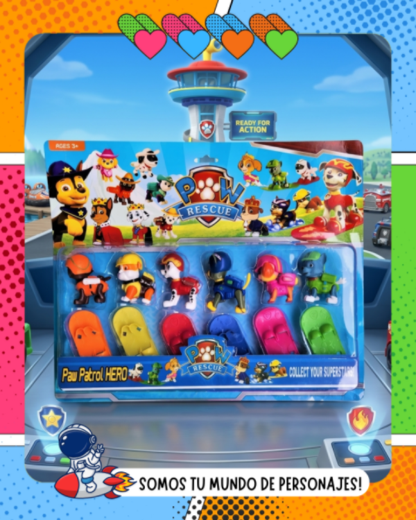 Producto - Paw Patrol blister x6 con tablas de snowboard