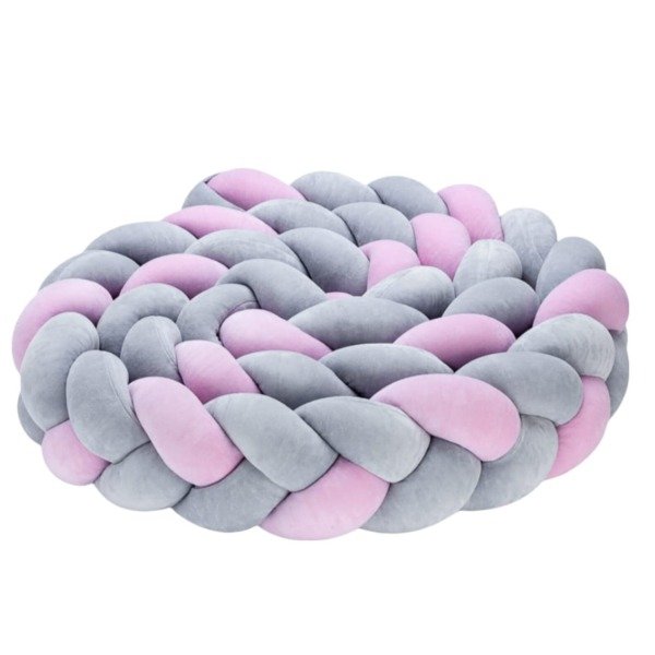 Producto - Chichonera Trenzada de Plush de 3 Cabos Combinada (2 Colores)