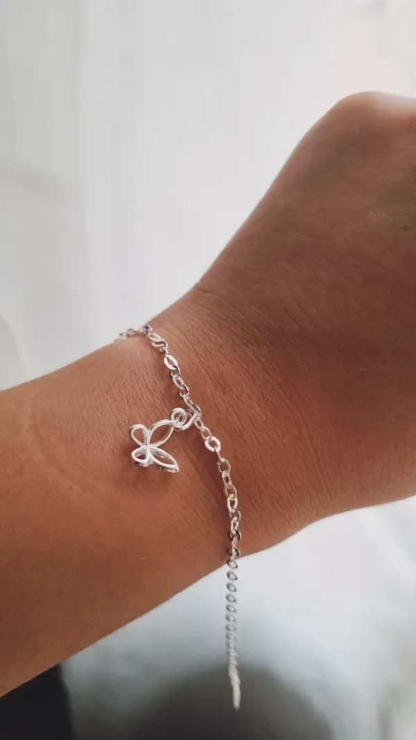 Producto - Pulsera mariposa calada plata 925