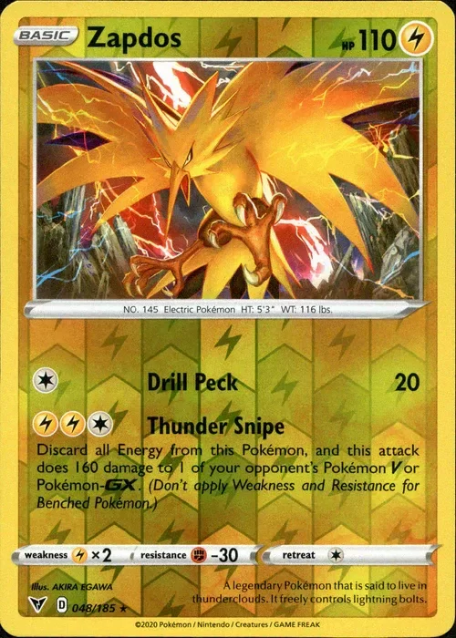 Producto - Zapdos - 048/185 - Vivid Voltage - Reverse Holo