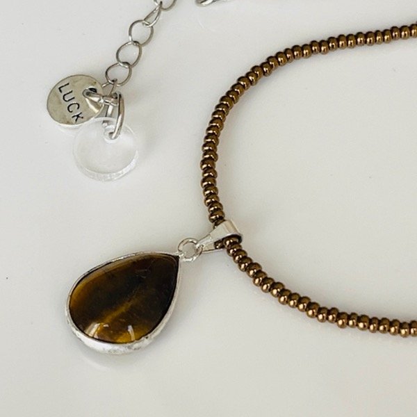 Producto - Collar Aesthetic Gota ojo de tigre