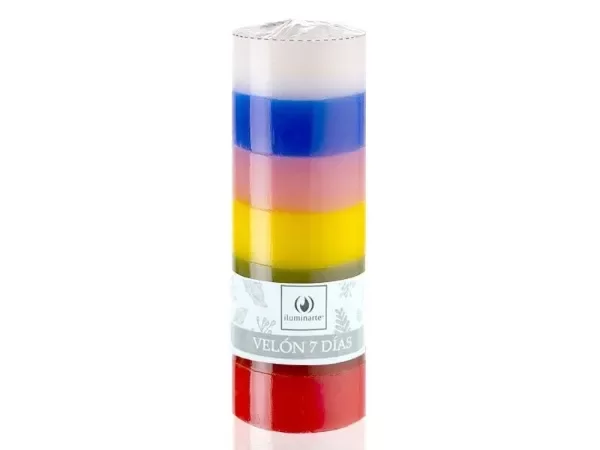 Producto - VELON 7 DIAS ILUMIN. 7 COL. 16X5,6 CM