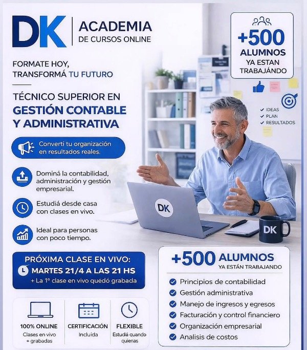 Producto - TÉCNICO SUPERIOR PROFESIONAL EN GESTIÓN CONTABLE Y ADMINISTRATIVA