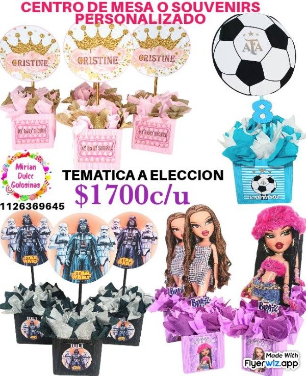 Producto - Centro de mesa personalizado cuadrado