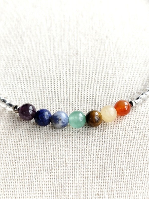 Producto - Gargantilla 7 Chakras - Mostacillas y piedras - 1