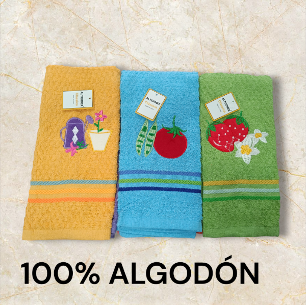 Producto - REPASADORES BORDADOS DE ALGODON ALTOMAX X12U