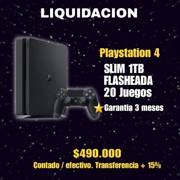 Producto - Consola PS4 Slim 1tb Liberada 20 Juegos