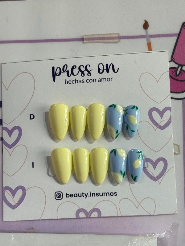 Producto - Press on diseño de limones