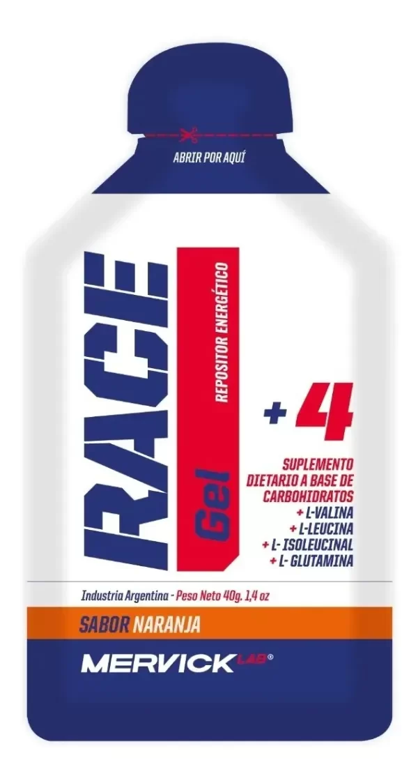 Producto - MERVICK - GEL RACE SIN CAFEINA 12U