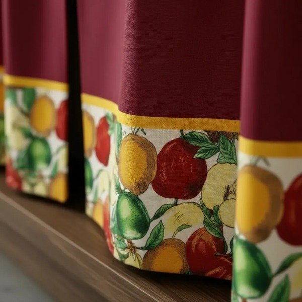 Producto - JUEGO DE CORTINAS BORDÓ PARA BAJO MESADA CON GUARDA - 2