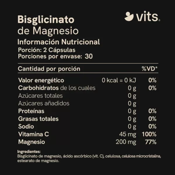 Producto - VITS BISGLICINATO DE MAGNESIO 60 CAPS - 2