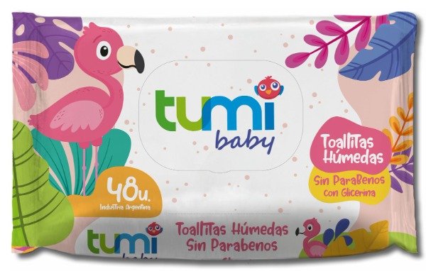 Producto - TOALLITAS HUMEDAS TUMI BABY - C/ GLICERINA - 48 UNIDADES