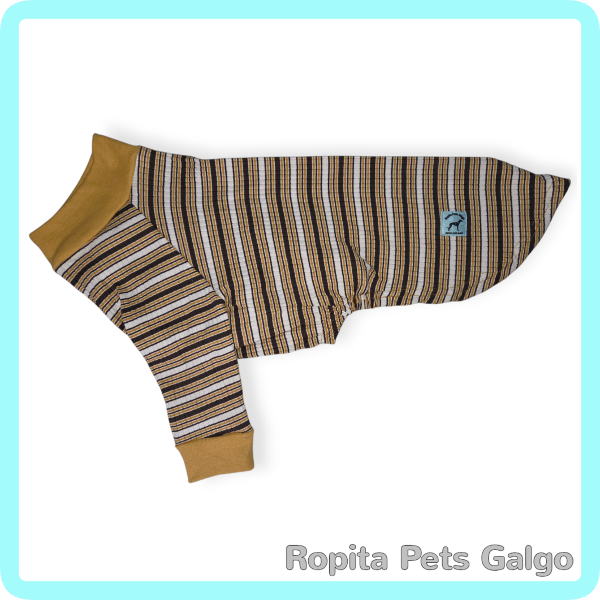 Producto - Camiseta Canada Rallas Mostaza/Marron