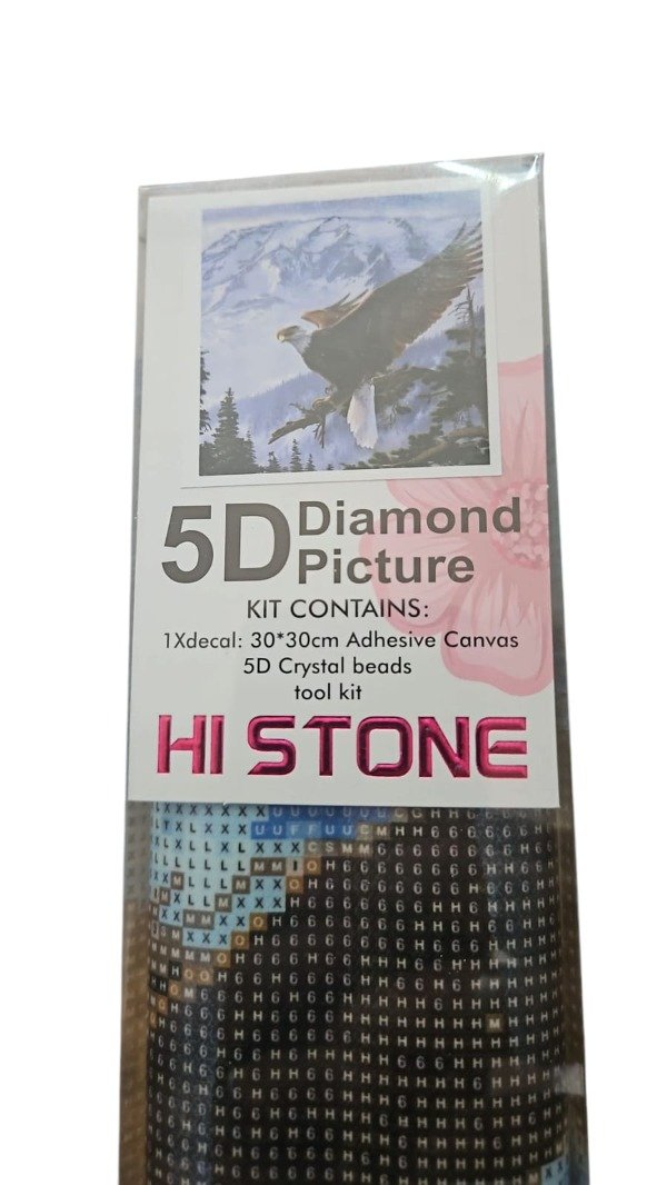 Producto - Kit De Pintura Con Diamantes Diamond Painting 30x30cm HI STONE - Águila