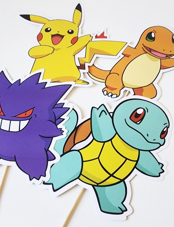 Producto - Pokemon Cake Toppers Grandes - Adorno Para Mesa - 3