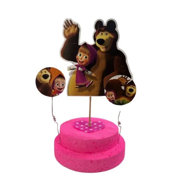 Producto - Adorno Torta Telgopor masha y el oso