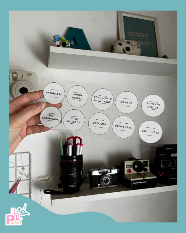 Producto - stickers para condimentos - dtf uv - 2