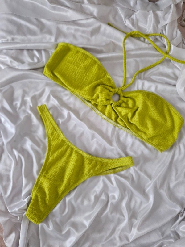 Producto - BIKINI WAFFLE VERDE LIMA TALLE 85/90/95 (A85)