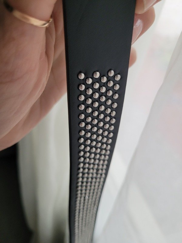 Producto - Cinto negro con tachas- PU - talle M - 2