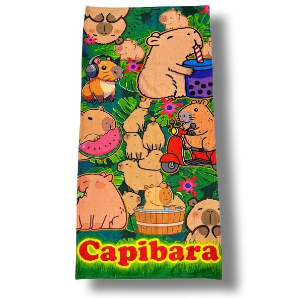 Producto - Capibara Sandía - Toallon Microfibra