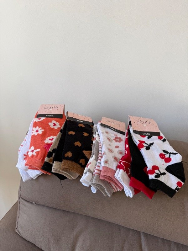 Producto - X3 zoquetes estampados algodón